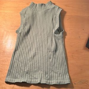 Mint Dynamic Turtle Neck Tank- One size
